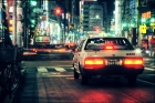 Taxi  Tokyo de nuit